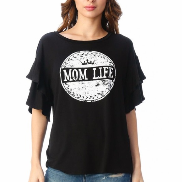 LAST 1 PROUD TO BE A MOM FUN GRAPHIC TOP - Picture 2 of 4